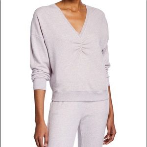 Joie Warda V-Neck Cotton Sweatshirt